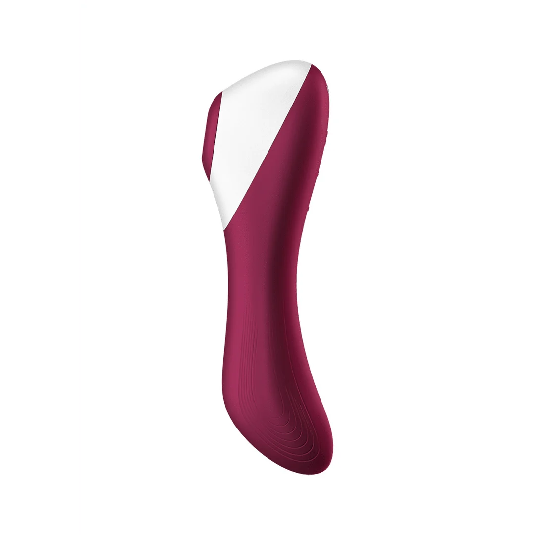 Satisfyer Luftdruckvibrator – G Punkt Vibrator – Dual Crush – Einführbarer Doppelter Luftdruckvibrator – Weinrot Satisfyer – Bild 2