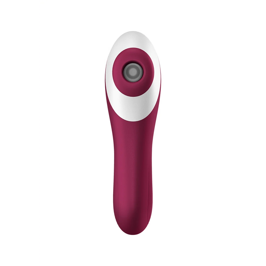 Satisfyer Luftdruckvibrator – G Punkt Vibrator – Dual Crush – Einführbarer Doppelter Luftdruckvibrator – Weinrot Satisfyer – Bild 3