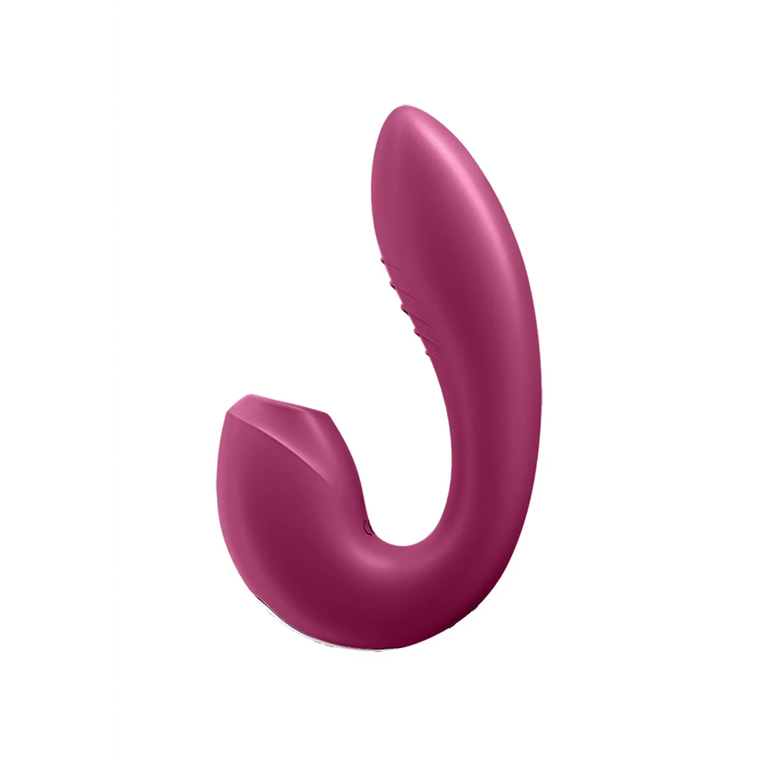 Satisfyer Luftdruck Vibrator – Doppelvibrator – Sunray - Einführbarer doppelter Luftdruck Vibrator - Berry Satisfyer – Bild 2