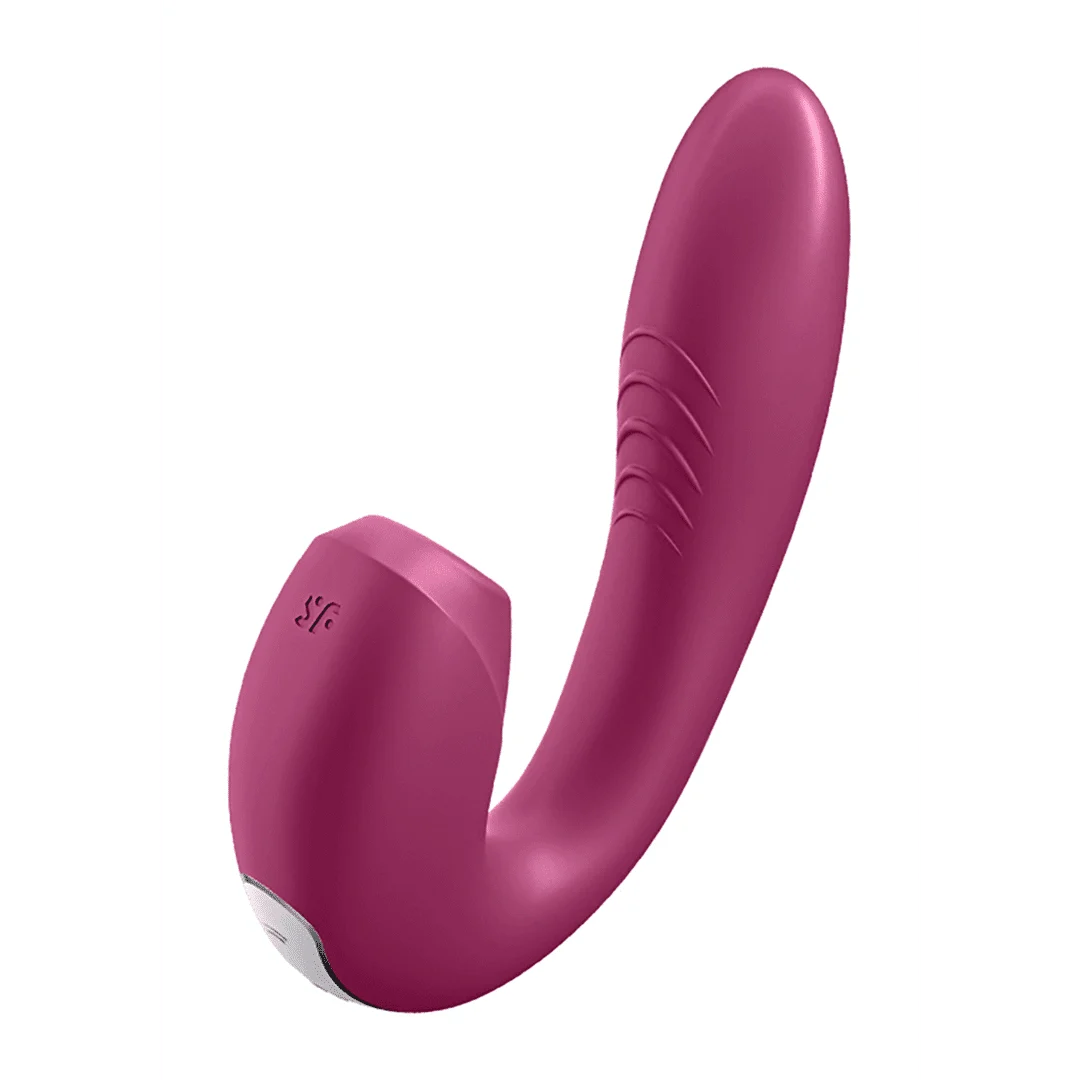 Satisfyer Luftdruck Vibrator – Doppelvibrator – Sunray - Einführbarer doppelter Luftdruck Vibrator - Berry Satisfyer – Bild 3
