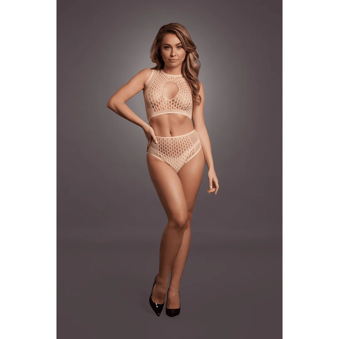 Dessous Set mit Netzeinsätzen und Keyhole Detail für eine verführerische Silhouette - LIN – Bild 22