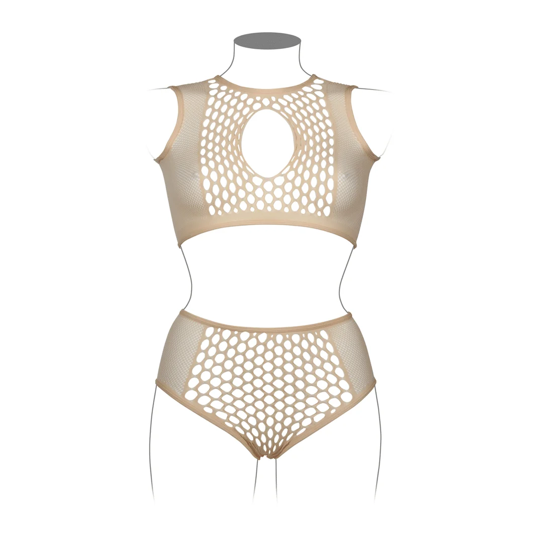 Dessous Set mit Netzeinsätzen und Keyhole Detail für eine verführerische Silhouette - LIN – Bild 6
