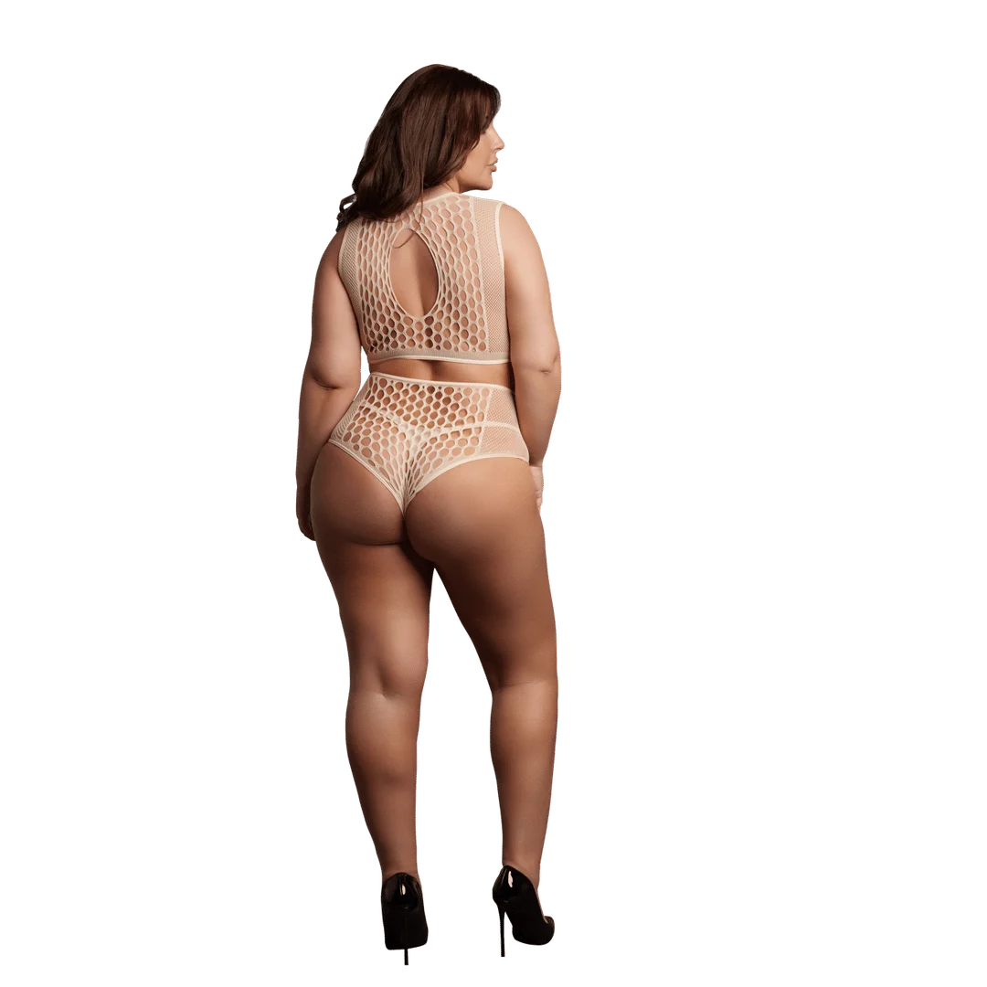 Dessous Set mit Netzeinsätzen und Keyhole Detail für eine verführerische Silhouette - LIN – Bild 3