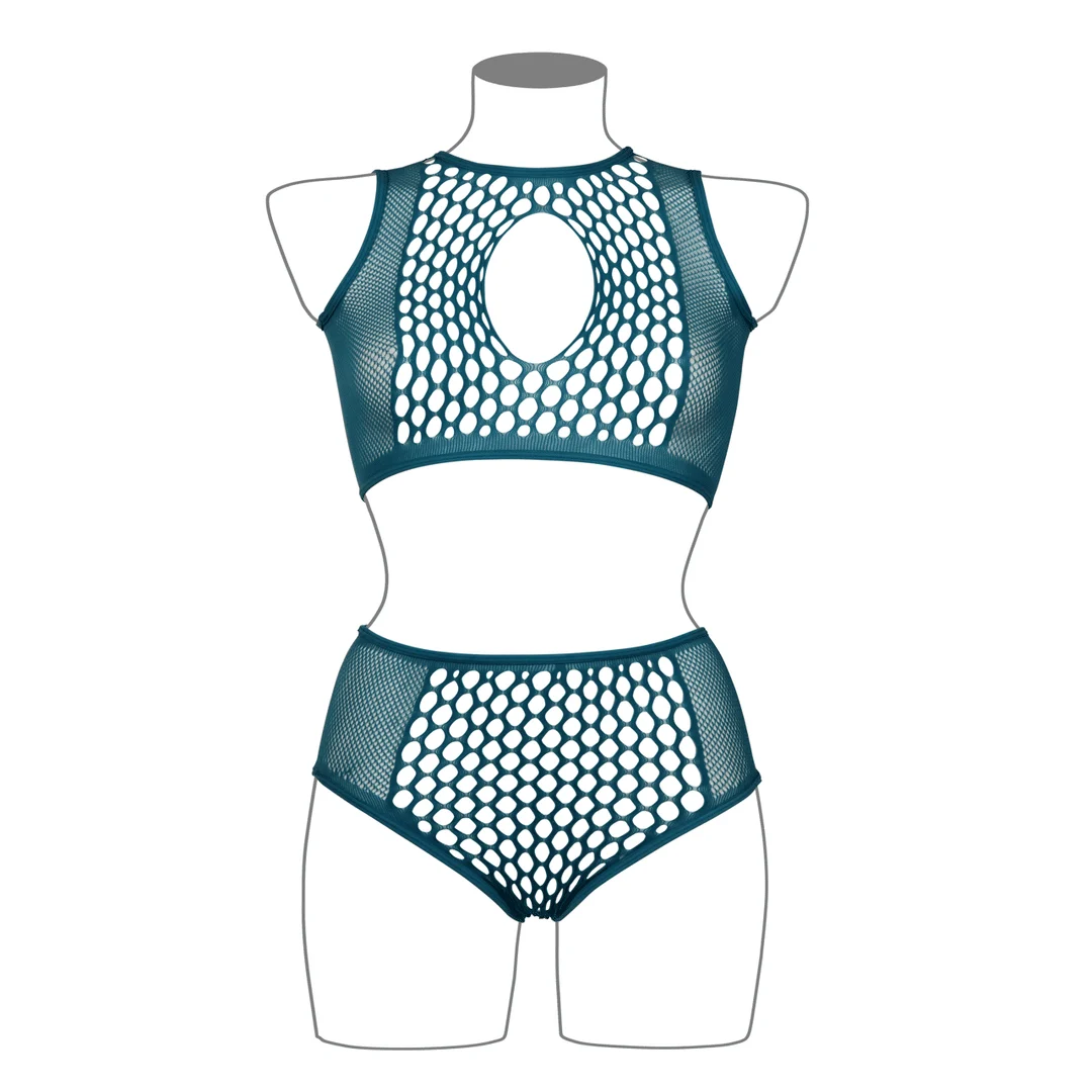 Dessous Set mit Netzeinsätzen und Keyhole Detail für eine verführerische Silhouette - LIN – Bild 12