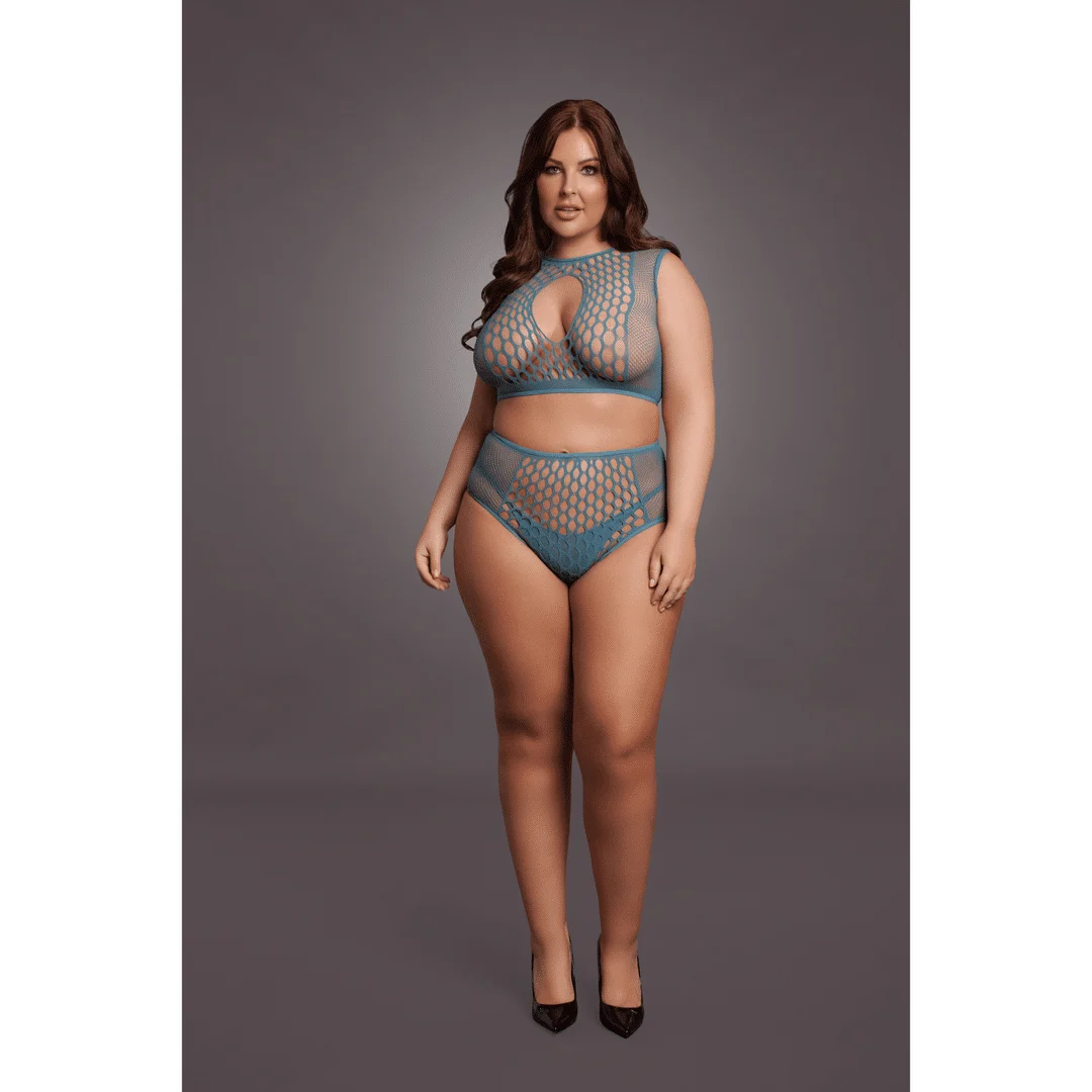 Dessous Set mit Netzeinsätzen und Keyhole Detail für eine verführerische Silhouette - LIN – Bild 10
