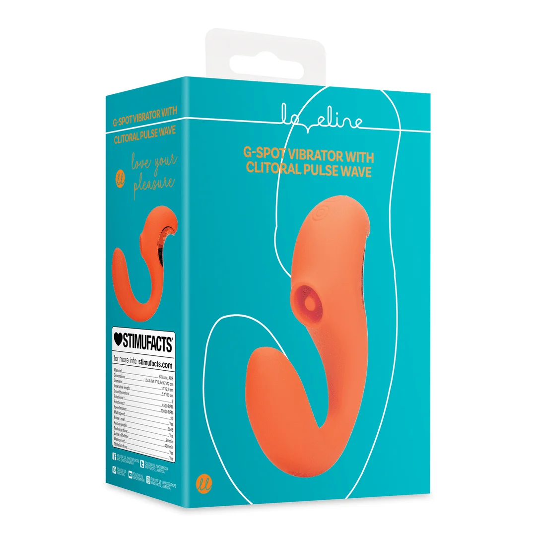 Luftdruck Vibrator, G Punkt Vibrator, G Punkt Vibrator mit Klitoris Pulse Wave, Untamed Orange Loveline by Shots