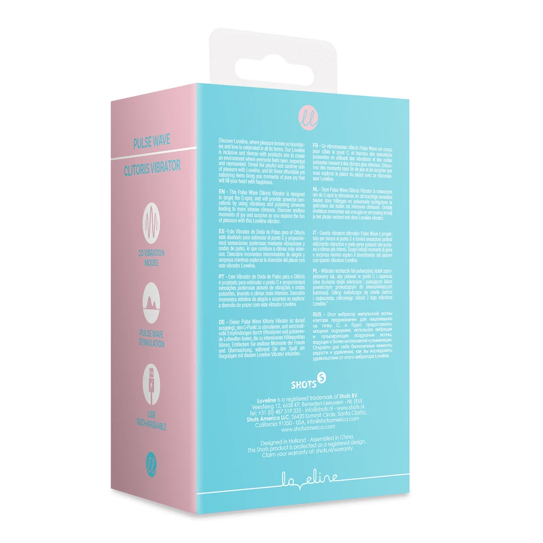 Klitorisvibrator mit Pulswellenstimulation – Arctic Blue Loveline by Shots – Bild 7