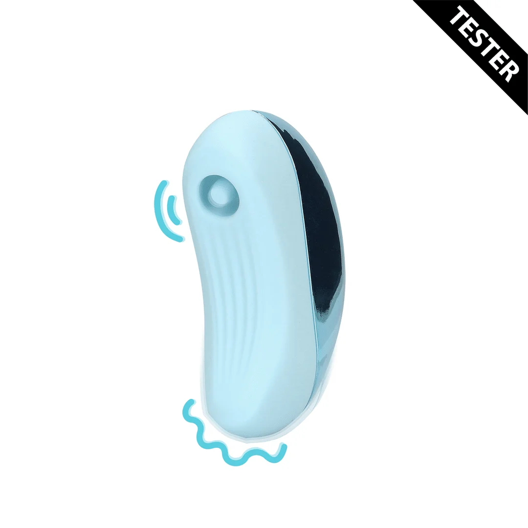 Klitorisvibrator mit Pulswellenstimulation – Arctic Blue Loveline by Shots – Bild 5