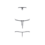 Schwarzes BH und G String Set mit Riemen – Bild 5