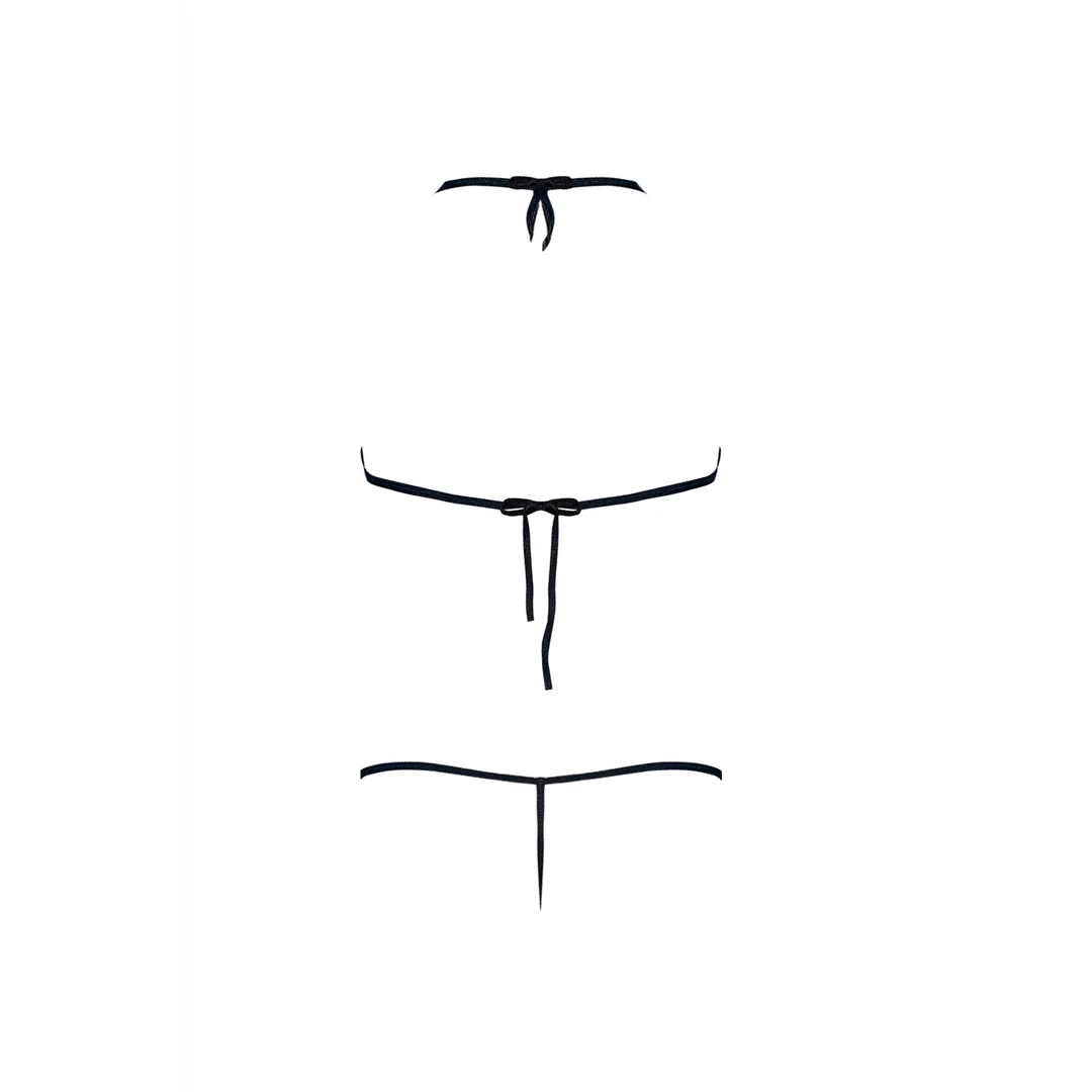 Schwarzes BH und G String Set mit Riemen – Bild 17
