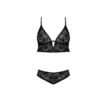 Magic Silk Bralette und Spitzenslip, schwarz, 2X – Bild 4