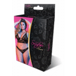 Magic Silk Bralette und Spitzenslip, schwarz, 2X