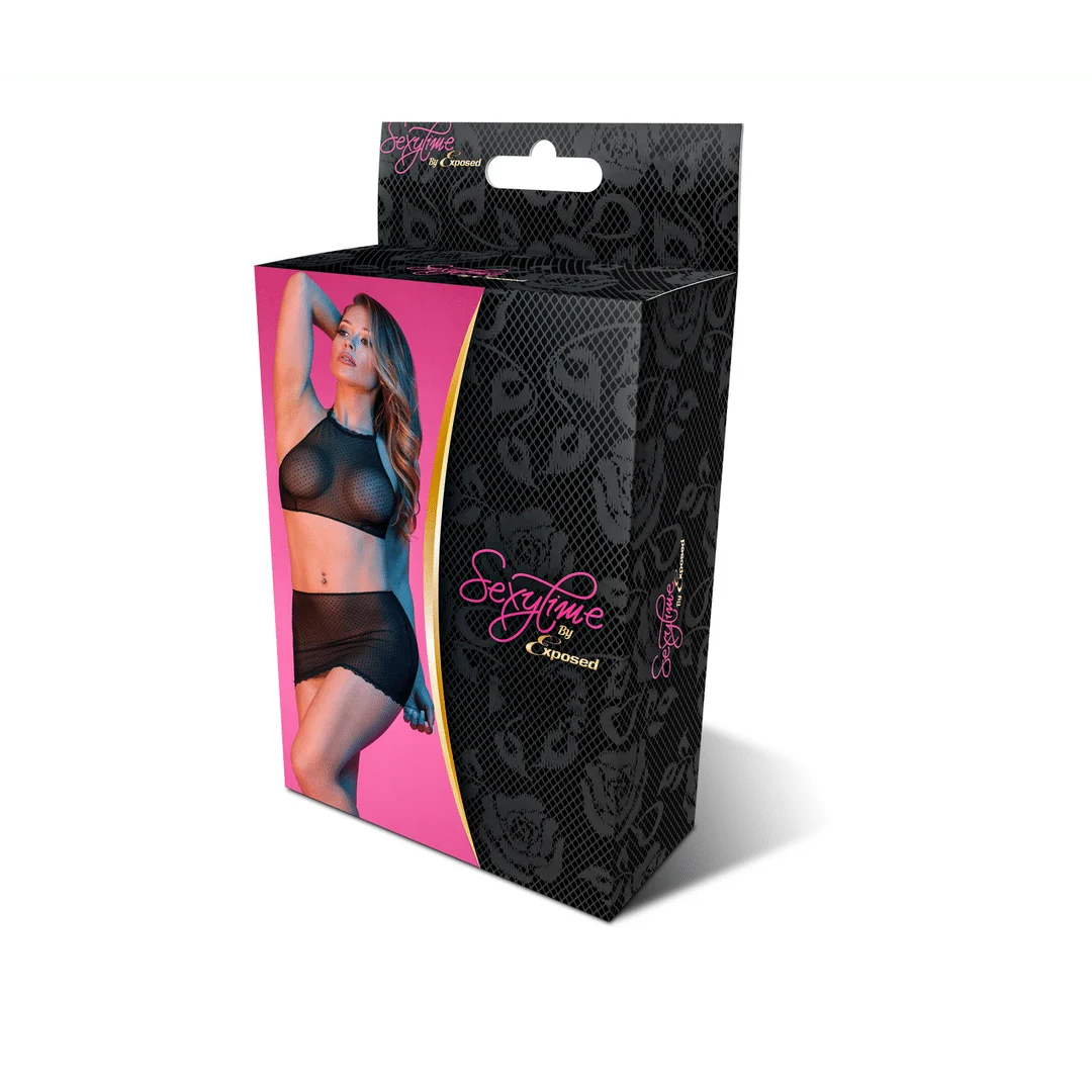 Magic Silk Neckholdertop und Minirock aus Punktetüll – Bild 7