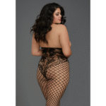 Dreamgirl Bodystocking mit offenen Cups, schwarz – Bild 3