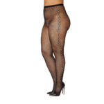 Netzstrumpfhose mit Jacquard und Strass für einen verführerischen Plus Size Look - Dreamgirl