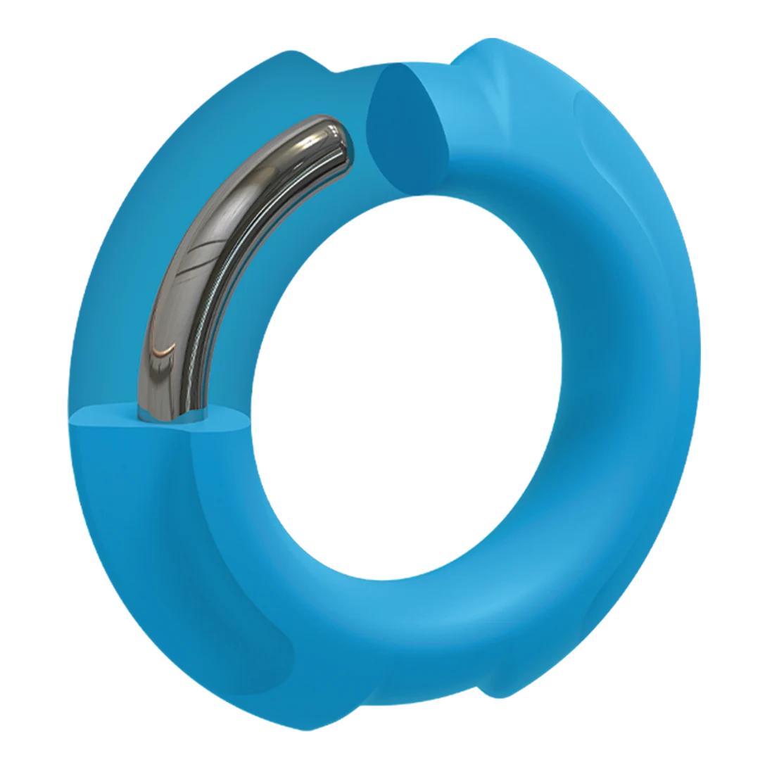Nicht vibrierender Cockring mit Metallkern – Flexisteel – Bild 2
