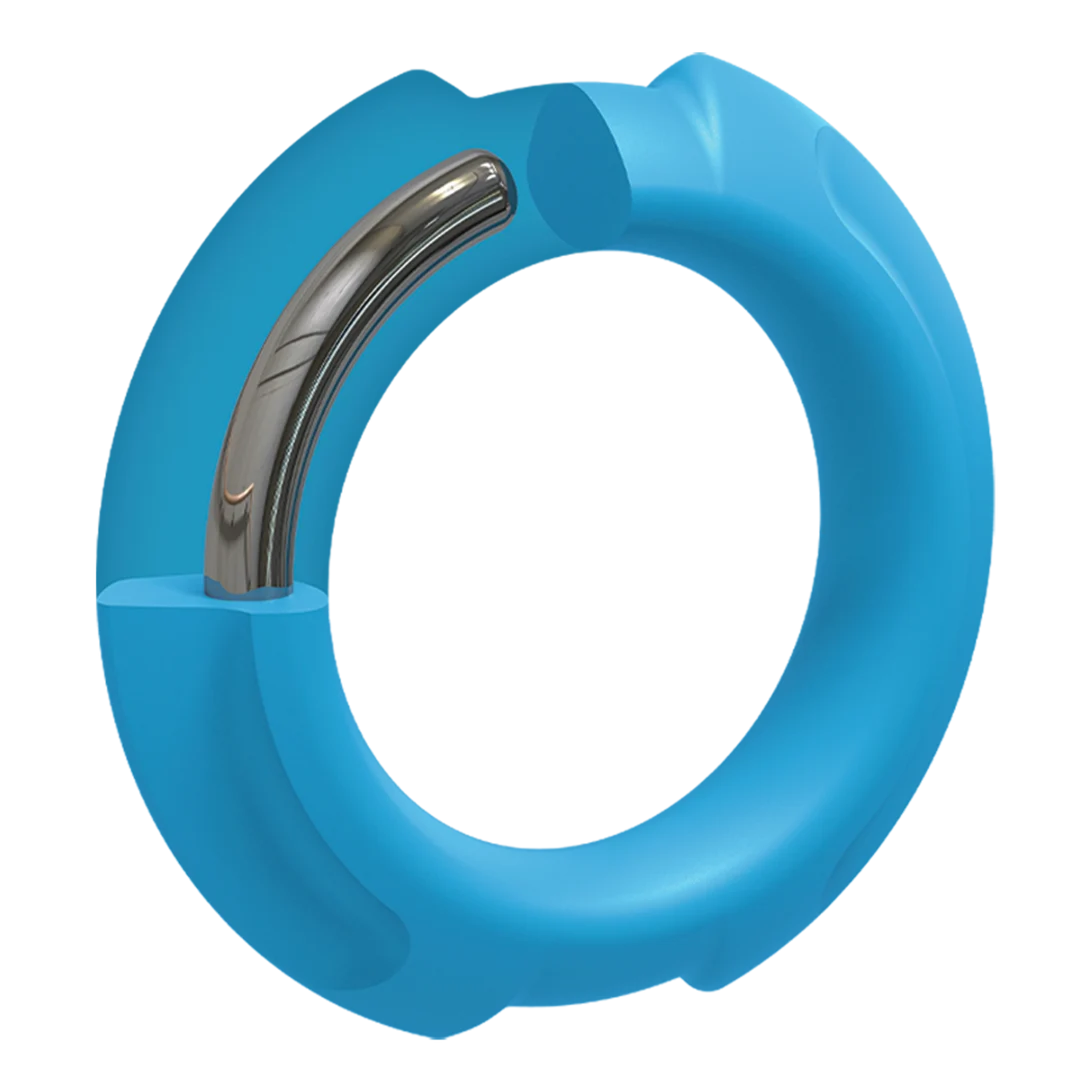 Nicht vibrierender Penisring mit Silikon und Metallkern im Inneren, 43 mm – Bild 2
