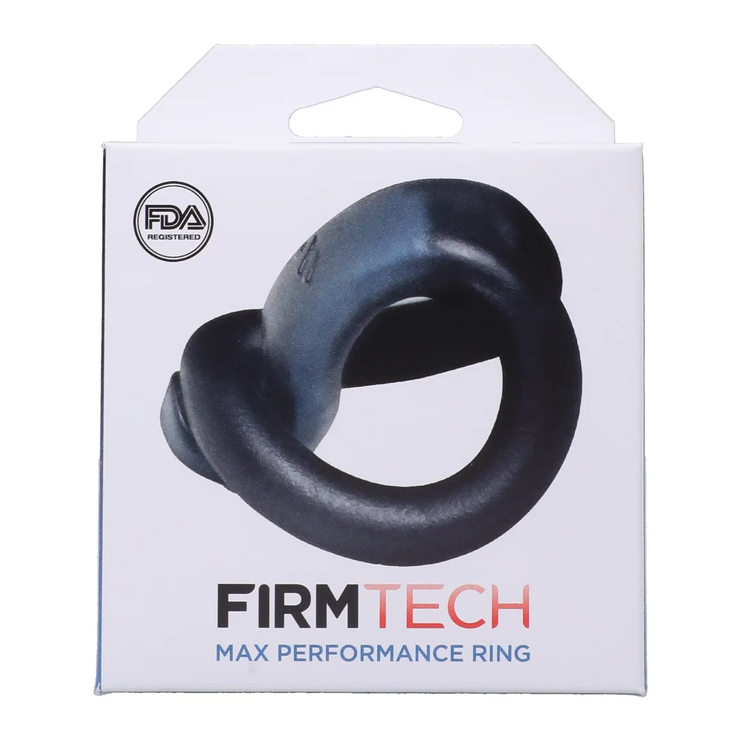 Cockring aus besonders dehnbarem TPE – Schwarz/Blau – Bild 2