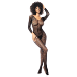 Mapalé Bodystocking aus Netzstoff mit langen Ärmeln in Schwarz – Bild 7