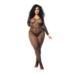 Mapalé Bodystocking aus Netzstoff mit langen Ärmeln in Schwarz – Bild 3