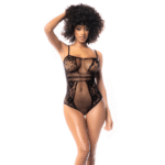 Mapalé Netz Bodysuit in Schwarz, Plus Size – Bild 6