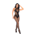Mapalé schwarze Blumen Bodystocking – Bild 4