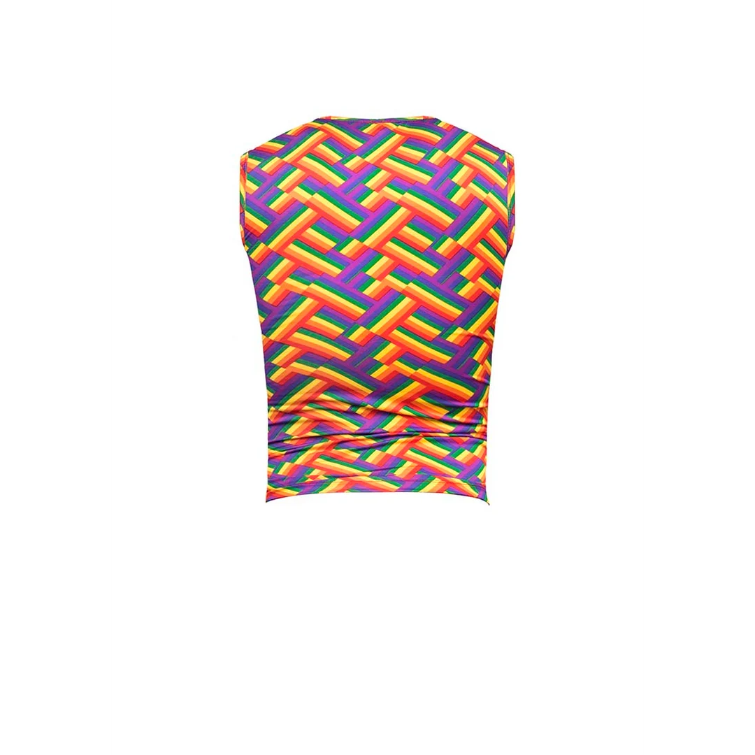 Male Power Fitness Tanktop mit Regenbogenprint, Größe S – Bild 4