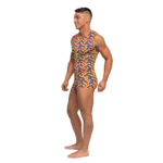 Male Power Fitness Tanktop mit Regenbogenprint, Größe S