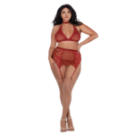 Dreamgirl Set aus Netzstoff und Spitze mit vier Teilen – Bild 4