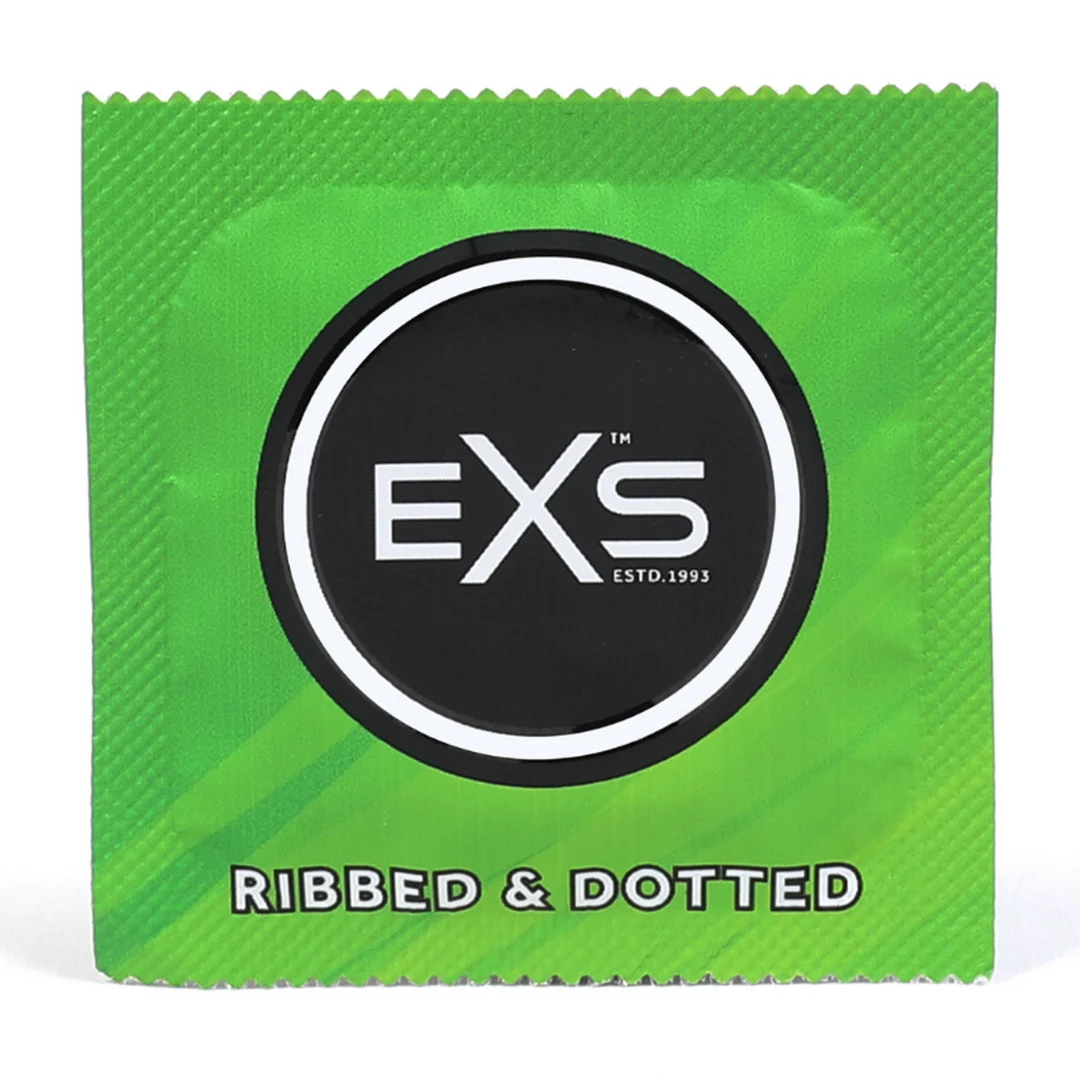 EXS 3 in 1 gerippte, gepunktete und ausgestellte Kondome