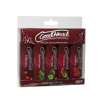 Gleitgel mit Geschmack – GoodHead Oralgel 5er Pack für Oralverkehr – Kirsche, Minze, Wassermelone, grüner Apfel, süße Erdbeere – 5 x 1 fl oz / 30 ml – Doc Johnson