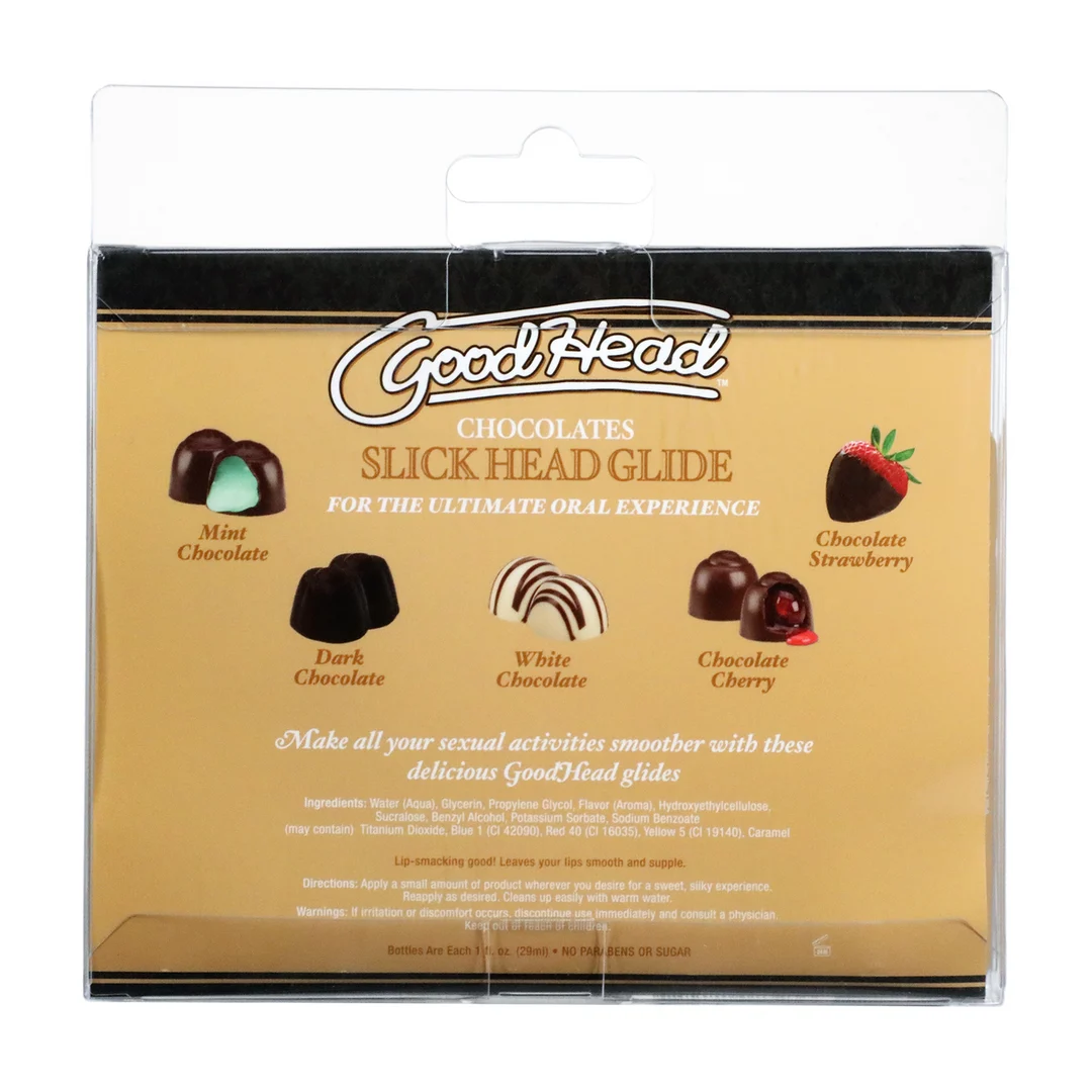 Doc Johnson GoodHead Gleitgel mit Schokoladengeschmack, 5er Pack – Bild 2