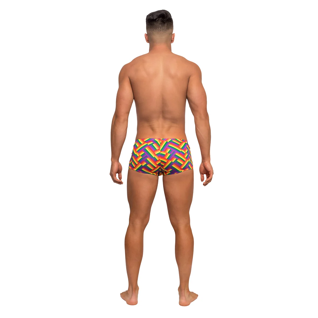 Herren Slip, sexy Herrenunterwäsche mit Pride Print und Pouch – Male Power – Bild 4