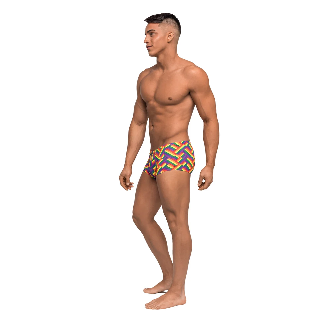 Herren Slip, sexy Herrenunterwäsche mit Pride Print und Pouch – Male Power – Bild 8