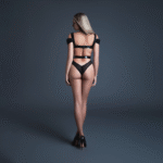 Need You Tonight Body in schwarzem Wetlook – Bild 9