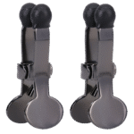 BDSM Nippelklemmen mit festem Halt – Nippers Edelstahl Nippelklemmen mit Silikonspitze, Schwarz – Bild 3