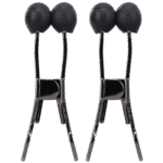 BDSM Nippelklemmen mit festem Halt – Nippers Edelstahl Nippelklemmen mit Silikonspitze, Schwarz – Bild 4