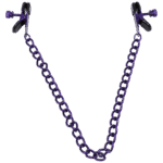 BDSM Nippelklemmen mit verstellbarem Griff | Nippelquetscher | Lila – Bild 2