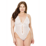 High Cut Teddy aus Diamond Mesh mit Schleifendetail für kurvige Looks · Coquette – Bild 2