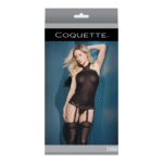 Coquette transparenter Neckholder mit angesetzten Strümpfen