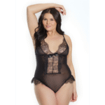 Sexy Plus Size Body mit offenem Schritt und Spitzendetails für kurvige Silhouetten – LIN – Bild 7