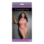 Coquette Crop Top und Shorts mit Lippenprint