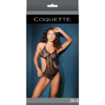 Spitzen Neckholder Teddy mit offenem Schritt für einen verführerischen Look – LIN