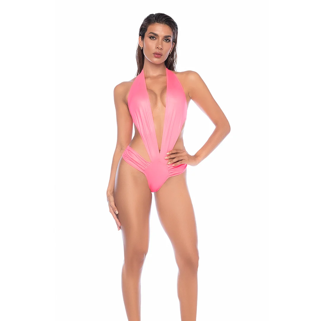 Mapalé Body im Wetlook in Rosa – Bild 4