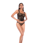 Zweiteiliges Mesh Set von Mapalé in Schwarz – Bild 4