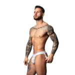 Male Power Jock mit weißem Marmormuster – Bild 4