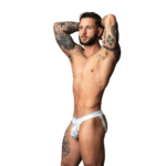 Male Power Jock mit weißem Marmormuster – Bild 2