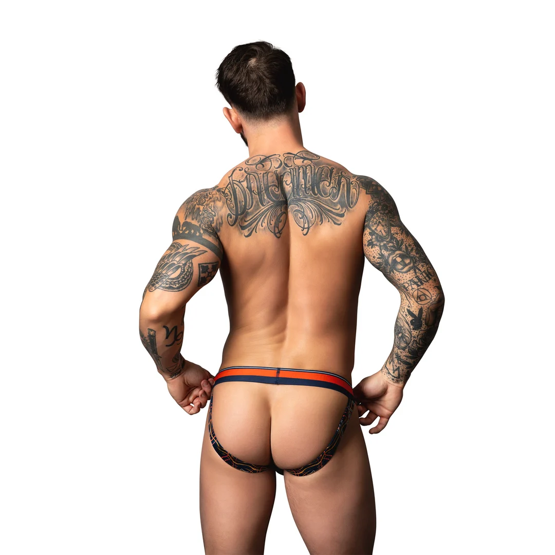 Male Power Jock mit weißem Marmormuster – Bild 9