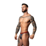 Male Power Jock mit weißem Marmormuster – Bild 16