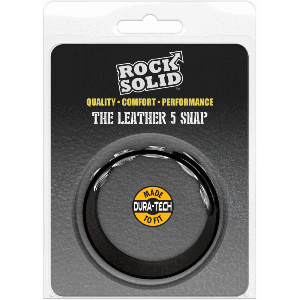 Doc Johnson The Leather 5 Snap Cockring